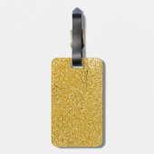 PURE GOLD Spritzer Pattern + Text Gepäckanhänger (Rückseite vertikal)