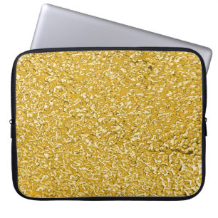 PURE GOLD Spritzer Pattern + Text Laptopschutzhülle