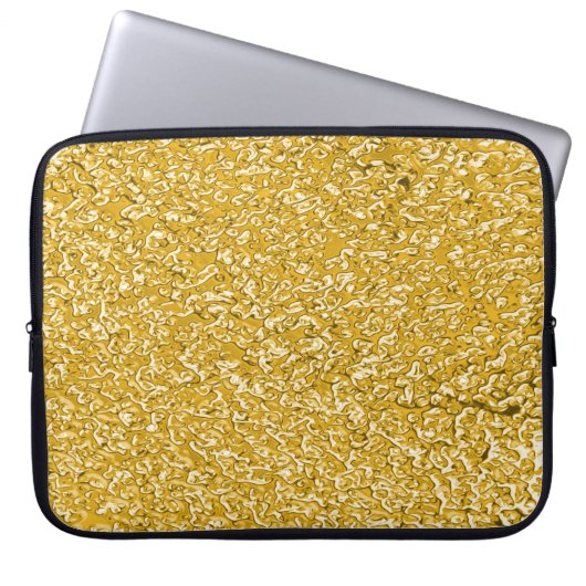 PURE GOLD Spritzer Pattern + Text Laptopschutzhülle (Vorderseite)
