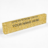 PURE GOLD Spritzer Pattern + Text Namensplakette