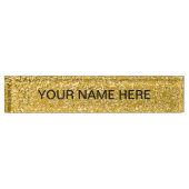 PURE GOLD Spritzer Pattern + Text Namensplakette (Vorderseite)
