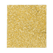PURE GOLD Spritzer Pattern + Text Notizblock (Vorderseite)