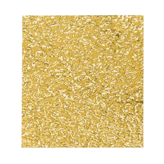PURE GOLD Spritzer Pattern + Text Notizblock (Vorderseite)