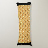 PURE GOLDEN PEARLS Muster + Ihr Text / Foto Seitenschläferkissen (Vorderseite Vertikal)