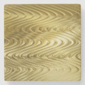 PURE GOLDEN WAVES Pattern + Ihr Text / Foto Steinuntersetzer (Vorderseite)