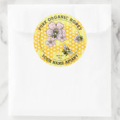 Pure Honey Jar Labels | Honigbiene Runder Aufkleber (Tasche)