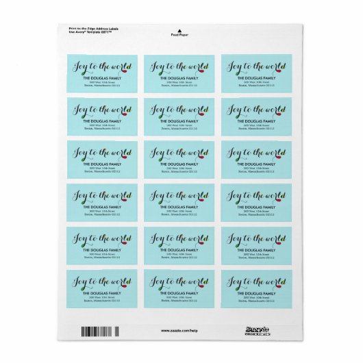 Pure Joy Address Labels Adressaufkleber (Vorne)