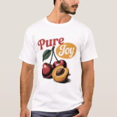 Pure Joy Cherries Apricot Retro Christliches T-Shi T-Shirt (Vorderseite)