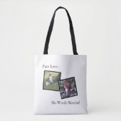 Pure Love Pet Lover Custom Tote Bag Tasche (Vorderseite)