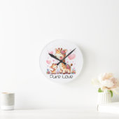 Pure Love Runde Wanduhr (Zuhause)