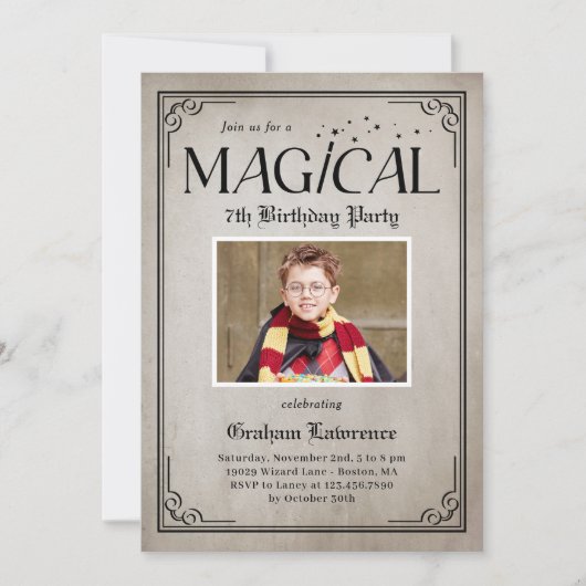 Pure Magic Birthday Halloween-Party Einladung (Vorderseite)