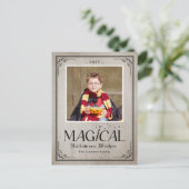 Pure Magic Fun Halloween Foto Card Postkarte (Stehend Vorderseite)