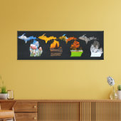 Pure Michigan Four Seasons Leinwanddruck (Insitu (Wohnzimmer))