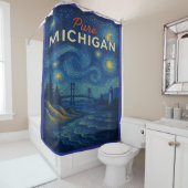 Pure Michigan Starry Night Duschvorhang (Beispiel)