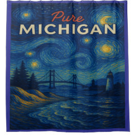 Pure Michigan Starry Night Duschvorhang