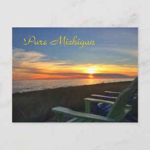 Pure Michigan Sunset Beach Postkarte
