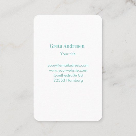 Pure Moin/Hello Visitenkarte (Rückseite)