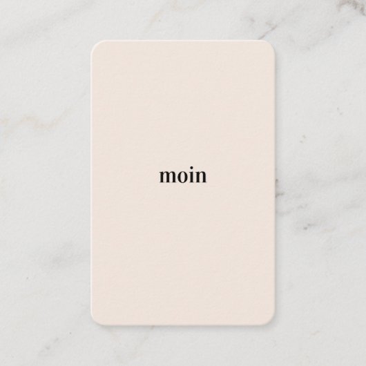 Pure Moin/Hello Visitenkarte (Vorderseite)