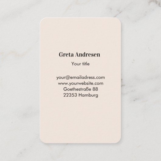 Pure Moin/Hello Visitenkarte (Rückseite)