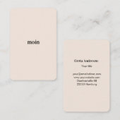 Pure Moin/Hello Visitenkarte (Vorne/Hinten)