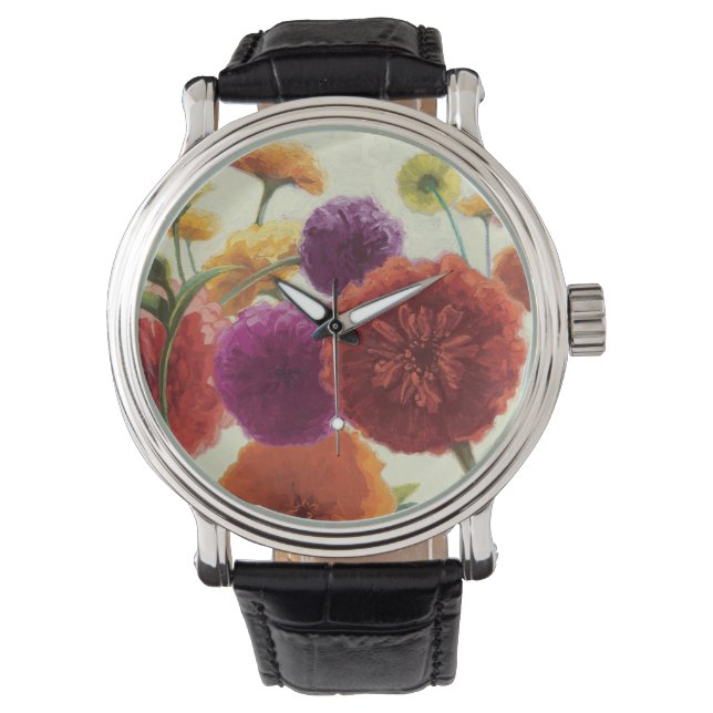 Pure Palette Zinnias Armbanduhr (Vorderseite)