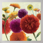 Pure Palette Zinnias Poster (Vorne)