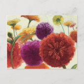 Pure Palette Zinnias Postkarte (Vorderseite)