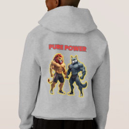 Pure Power – Strong Animal Muscle Cartoon Design Hoodie