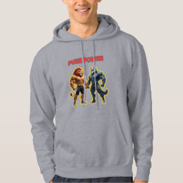 Pure Power – Strong Animal Muscle Cartoon Design Hoodie