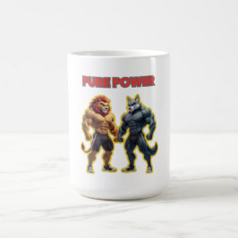 Pure Power – Strong Animal Muscle Cartoon Design Kaffeetasse
