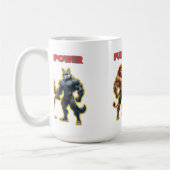 Pure Power – Strong Animal Muscle Cartoon Design Kaffeetasse (Links)