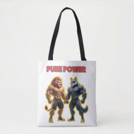 Pure Power – Strong Animal Muscle Cartoon Design Tasche