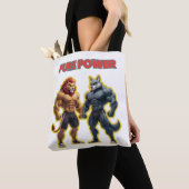 Pure Power – Strong Animal Muscle Cartoon Design Tasche (Von Nahem)