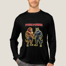 Pure Power – Strong Animal Muscle Cartoon Design Tri-Blend Shirt
