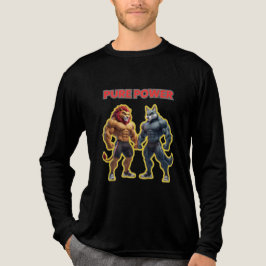 Pure Power – Strong Animal Muscle Cartoon Design Tri-Blend Shirt