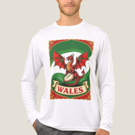 Pure Rugby Spirit Red Dragon Motif Tri-Blend Shirt