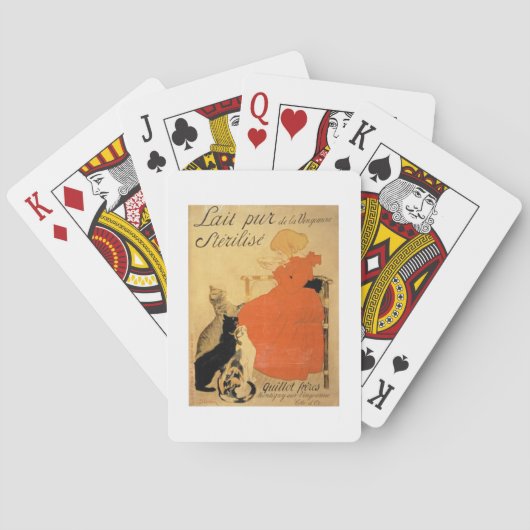 'Pure Sterilized Milk from La Vingeanne', 1894 (co Spielkarten (Rückseite)