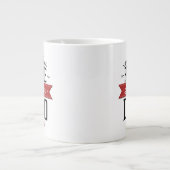 Pure Super Vater Mustache Rot und Schwarz Jumbo-Tasse (Vorderseite)