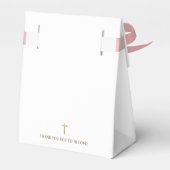 Pure weiße Christening gold Kreuz Danke Geschenkschachtel (Rückseite)