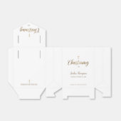 Pure weiße Christening gold Kreuz Danke Geschenkschachtel (Ungefaltet)