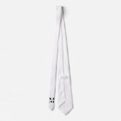 Pure White | Custom Monogram Wedding Groomsmen  Krawatte (Rückseite)