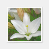 Pure White Lily Napkin Serviette (Vorderseite)