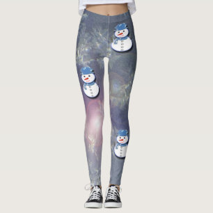 Pure White Snowman Leggings