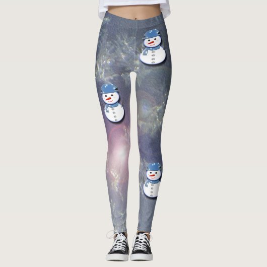 Pure White Snowman Leggings (Vorderseite)