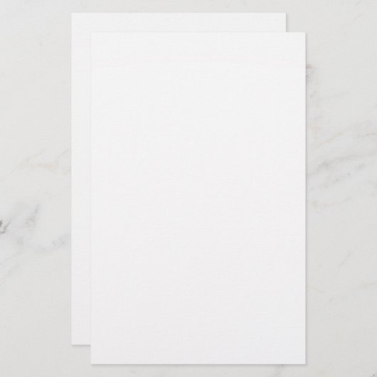 Pure White Solid Color Briefpapier (Vorne/Hinten)