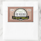 Pure Wildblume Gepasster Honey Jar Rechteckiger Aufkleber (Tasche)