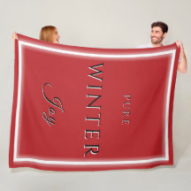 Pure Winter Joy Fleece Blanket