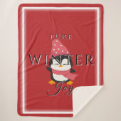 Pure Winter Joy mit Penguin Sherpa Blanket Sherpadecke (Vorderseite)