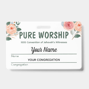 Pure Worship 2025-Kongress JW Namensschild Ausweis