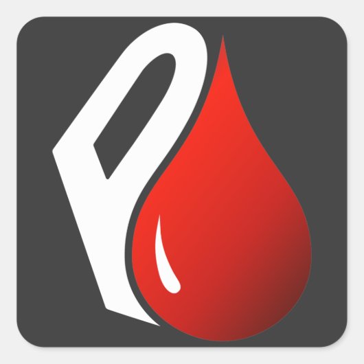 PUREBLOT QUADRATISCHER AUFKLEBER (Vorderseite)